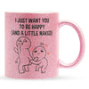 22Feels® Pärchen Geschenk zum Jahrestag, Hochzeitstag, Valentinstag etc. - Glitzertasse mit Spruch (Pink, 320ml)-Glitzertasse Pink 320ml-22Feels
