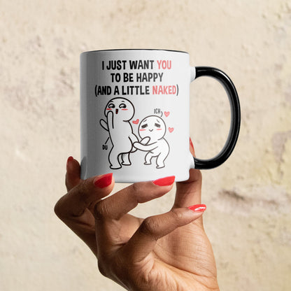 22Feels® Pärchen Geschenk zum Jahrestag, Hochzeitstag, Valentinstag etc. - Tasse mit Spruch (Weiss-Schwarz, 320ml)-TwoTone Tasse Weiss-Schwarz 320ml-22Feels