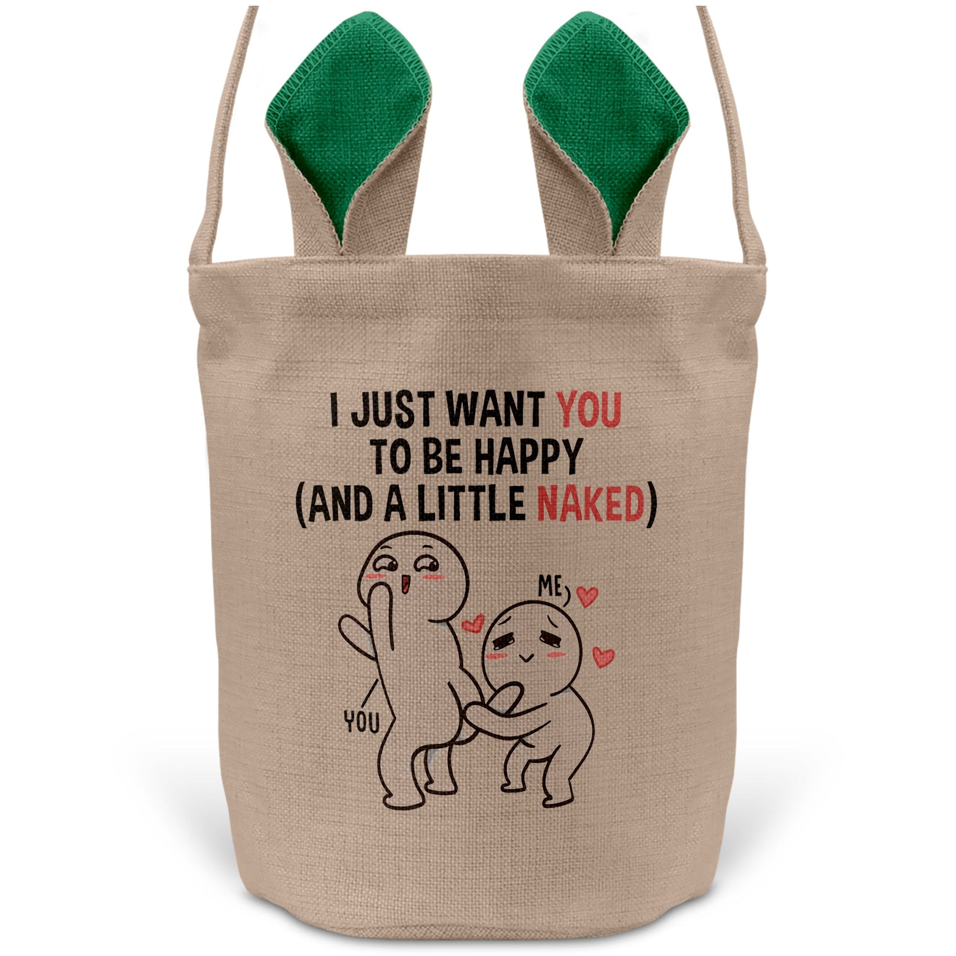 22Feels® Männer Frauen Osterkorb Ehefrau Ehemann Freund Freundin Ostern mit Henkel Ostergeschenk Tragetasche Ostern Deko Osternest Körbchen Hasenohren (Beige/Grün)-Ostern Tragetasche-22Feels