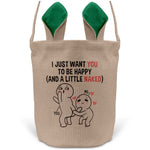 22Feels® Männer Frauen Osterkorb Ehefrau Ehemann Freund Freundin Ostern mit Henkel Ostergeschenk Tragetasche Ostern Deko Osternest Körbchen Hasenohren (Beige/Grün)-Ostern Tragetasche-22Feels