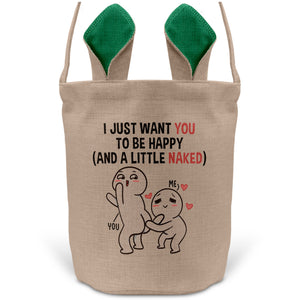 22Feels® Männer Frauen Osterkorb Ehefrau Ehemann Freund Freundin Ostern mit Henkel Ostergeschenk Tragetasche Ostern Deko Osternest Körbchen Hasenohren (Beige/Grün)-Ostern Tragetasche-22Feels