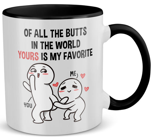 22Feels® Pärchen Geschenk zum Jahrestag, Hochzeitstag, Valentinstag etc. - Tasse mit Spruch (Weiss-Schwarz, 320ml)-TwoTone Tasse Weiss-Schwarz 320ml-22Feels
