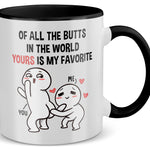 22Feels® Pärchen Geschenk zum Jahrestag, Hochzeitstag, Valentinstag etc. - Tasse mit Spruch (Weiss-Schwarz, 320ml)-TwoTone Tasse Weiss-Schwarz 320ml-22Feels