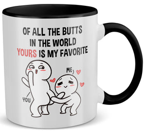 22Feels® Pärchen Geschenk zum Jahrestag, Hochzeitstag, Valentinstag etc. - Tasse mit Spruch (Weiss-Schwarz, 320ml)-TwoTone Tasse Weiss-Schwarz 320ml-22Feels
