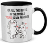 22Feels® Pärchen Geschenk zum Jahrestag, Hochzeitstag, Valentinstag etc. - Tasse mit Spruch (Weiss-Schwarz, 320ml)-TwoTone Tasse Weiss-Schwarz 320ml-22Feels