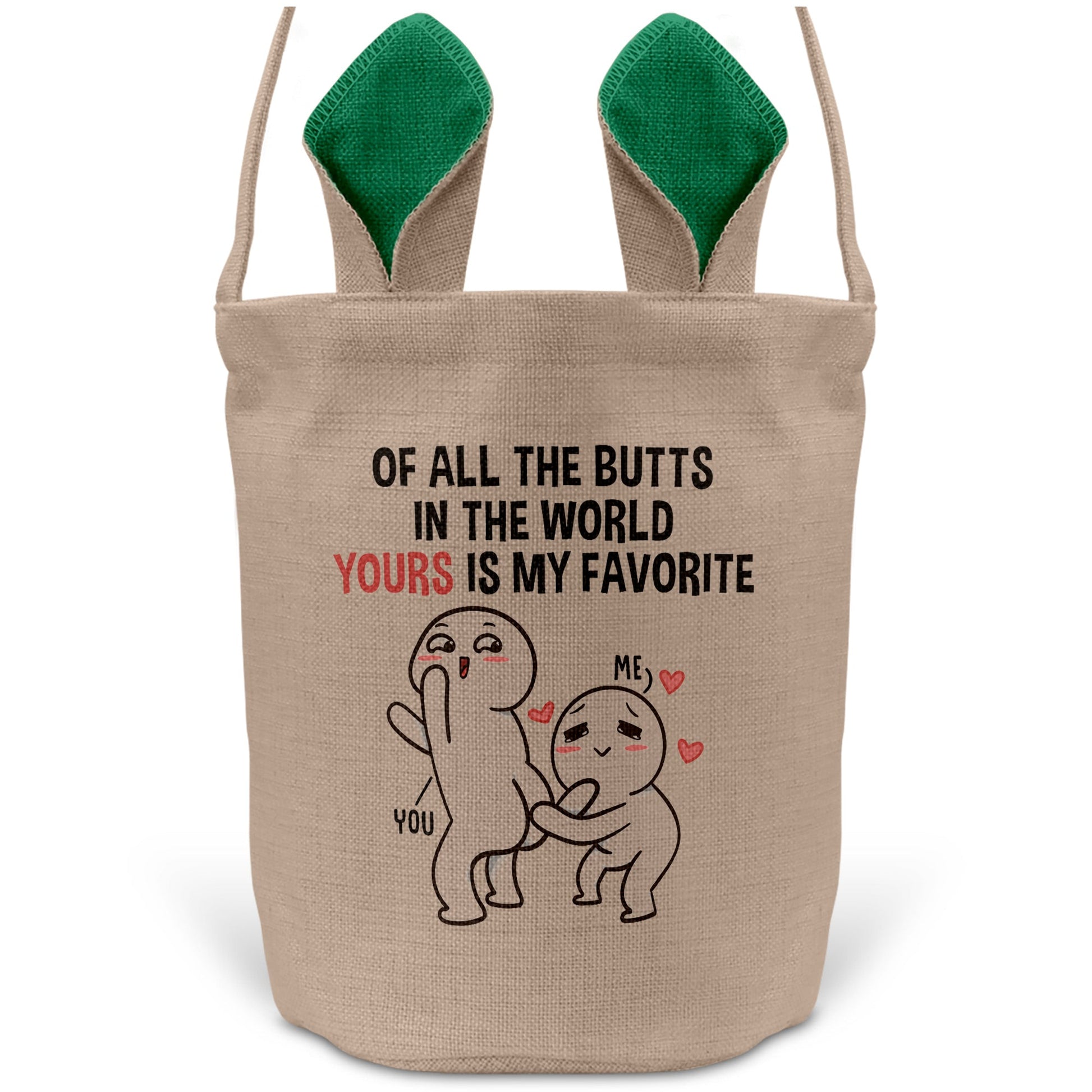 22Feels® Männer Frauen Osterkorb Ehefrau Ehemann Freund Freundin Ostern mit Henkel Ostergeschenk Tragetasche Ostern Deko Osternest Körbchen Hasenohren (Beige/Grün)-Ostern Tragetasche-22Feels