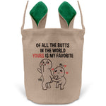 22Feels® Männer Frauen Osterkorb Ehefrau Ehemann Freund Freundin Ostern mit Henkel Ostergeschenk Tragetasche Ostern Deko Osternest Körbchen Hasenohren (Beige/Grün)-Ostern Tragetasche-22Feels