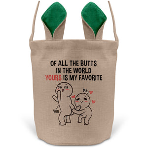22Feels® Männer Frauen Osterkorb Ehefrau Ehemann Freund Freundin Ostern mit Henkel Ostergeschenk Tragetasche Ostern Deko Osternest Körbchen Hasenohren (Beige/Grün)-Ostern Tragetasche-22Feels