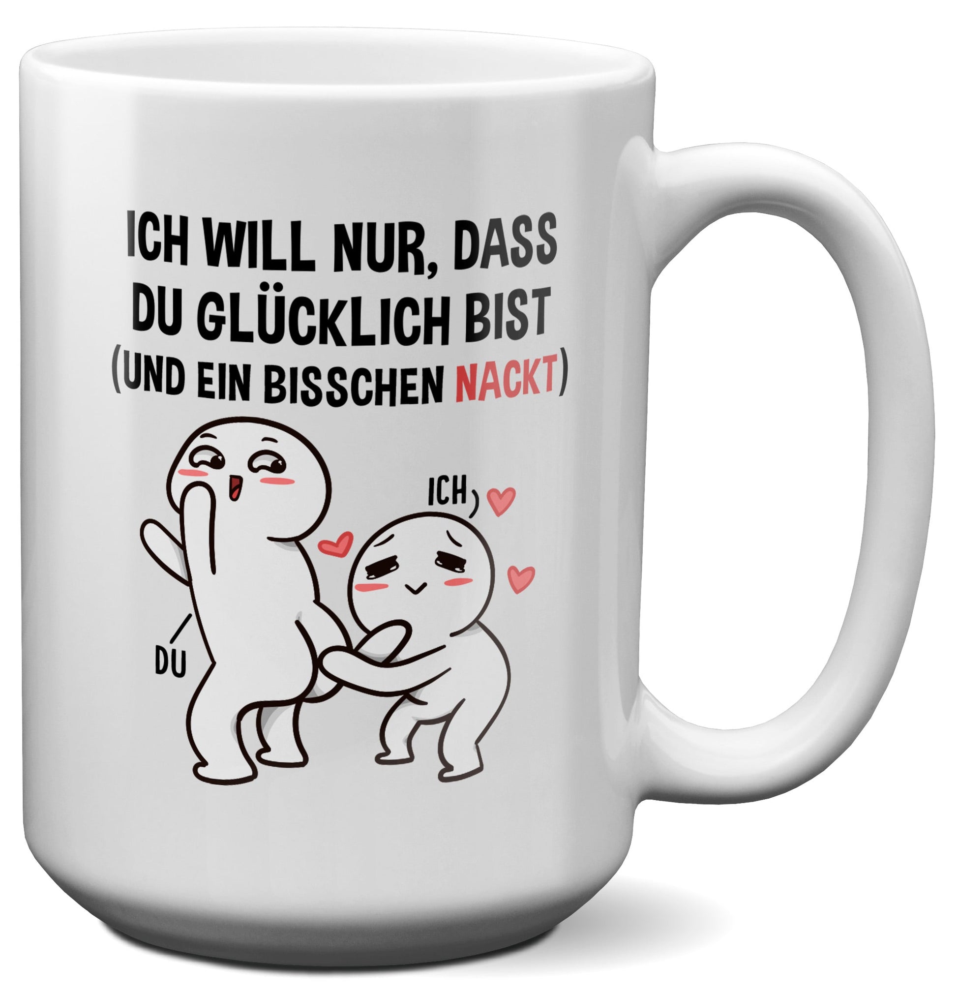 22Feels® Pärchen Geschenk zum Jahrestag, Hochzeitstag, Valentinstag etc. - XL Tasse mit Spruch (Weiss, 440ml)-Weisse XL Tasse 440ml-22Feels