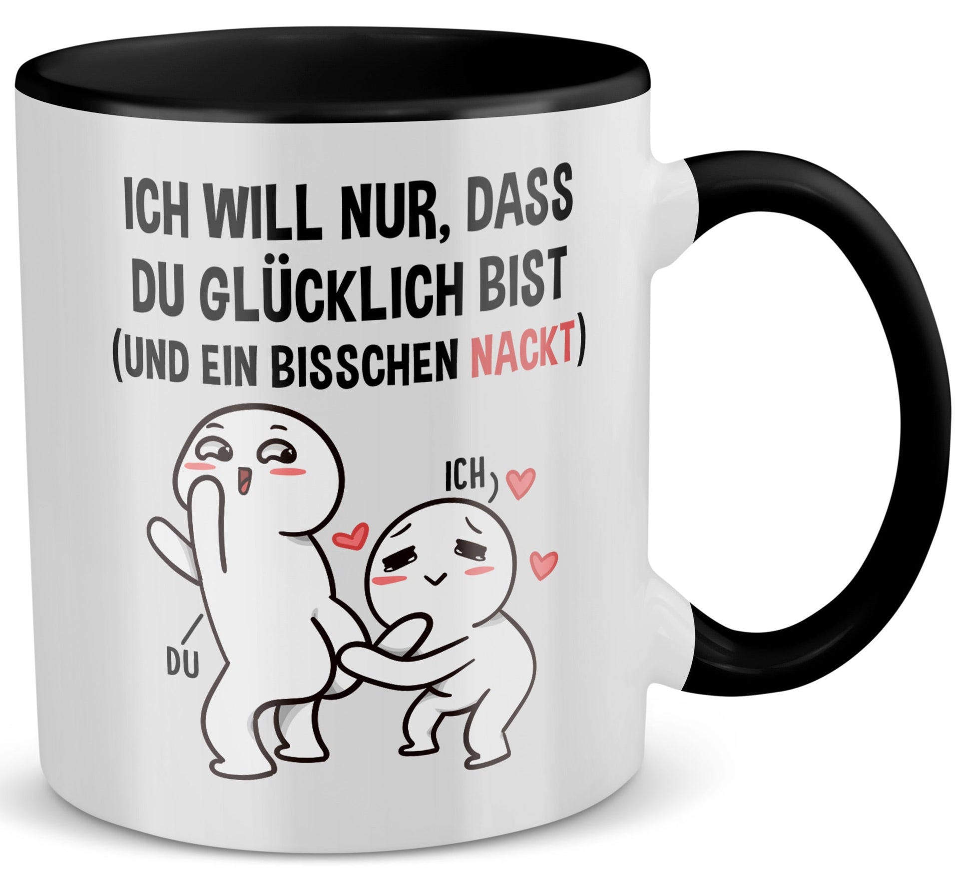 22Feels® Pärchen Geschenk zum Jahrestag, Hochzeitstag, Valentinstag etc. - Tasse mit Spruch (Weiss-Schwarz, 320ml)-TwoTone Tasse Weiss-Schwarz 320ml-22Feels