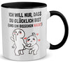 22Feels® Pärchen Geschenk zum Jahrestag, Hochzeitstag, Valentinstag etc. - Tasse mit Spruch (Weiss-Schwarz, 320ml)-TwoTone Tasse Weiss-Schwarz 320ml-22Feels