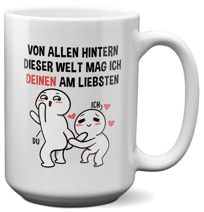 22Feels® Pärchen Geschenk zum Jahrestag, Hochzeitstag, Valentinstag etc. - XL Tasse mit Spruch (Weiss, 440ml)-Weisse XL Tasse 440ml-22Feels