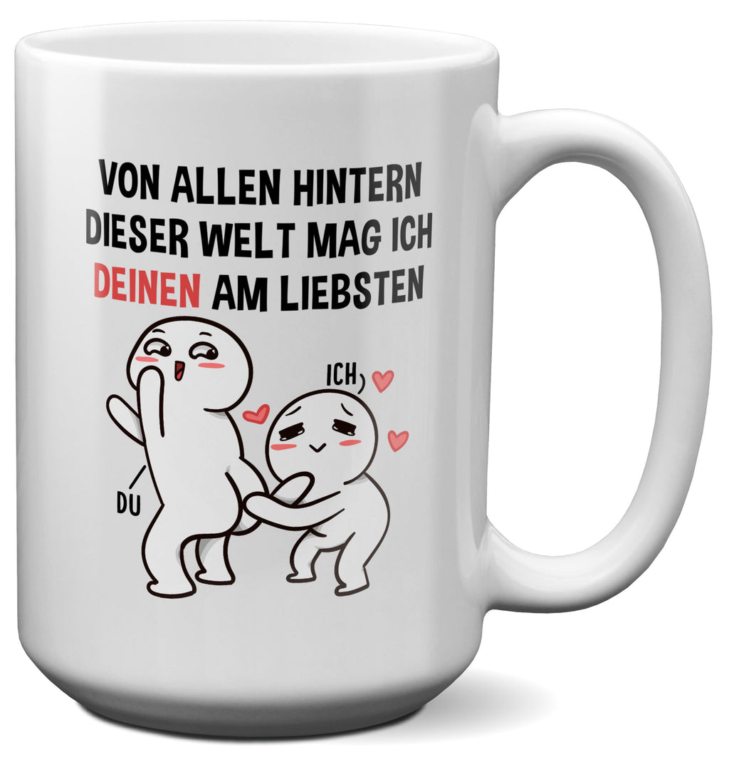 22Feels® Pärchen Geschenk zum Jahrestag, Hochzeitstag, Valentinstag etc. - XL Tasse mit Spruch (Weiss, 440ml)-Weisse XL Tasse 440ml-22Feels