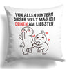 22Feels® Paar Geschenk zum Jahrestag, Valentinstag, Hochzeitstag etc. - Kissen mit Spruch (Weiss 40x40cm)-Kissen Weiss 40x40-22Feels