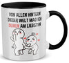 22Feels® Pärchen Geschenk zum Jahrestag, Hochzeitstag, Valentinstag etc. - Tasse mit Spruch (Weiss-Schwarz, 320ml)-TwoTone Tasse Weiss-Schwarz 320ml-22Feels