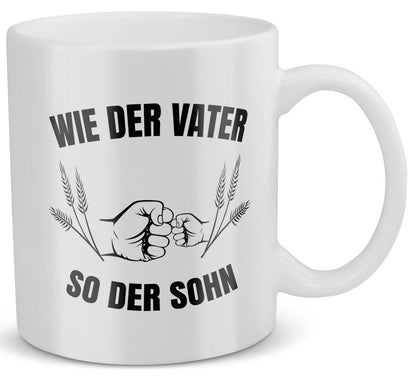 22Feels® Geschenk für Sohn von Papa - Tasse mit Spruch: Wie Der Vater, So Der Sohn (Weiss, 320ml)-Weisse Tasse 320ml-22Feels