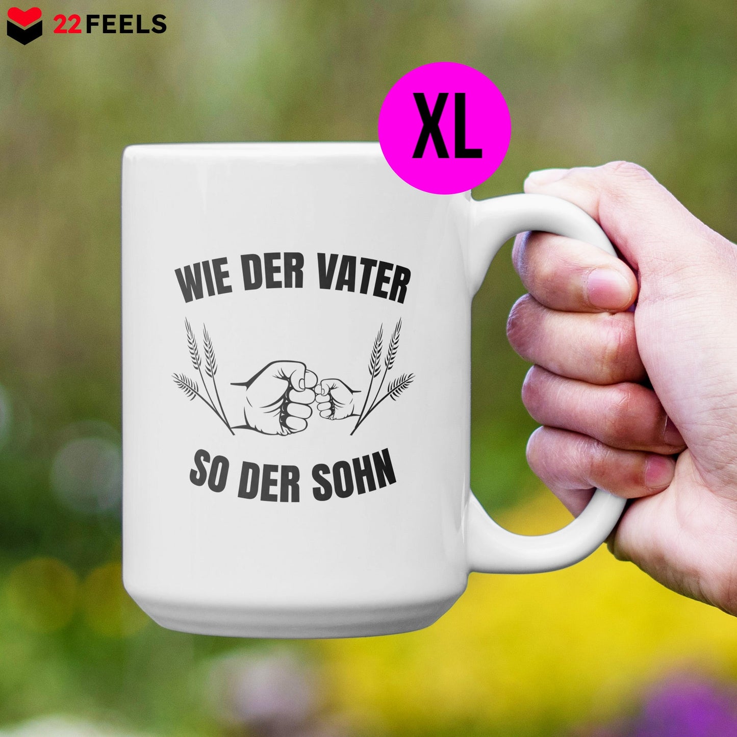 22Feels® Sohn Geschenk - XL Tasse mit Spruch (Weiss, 440ml)-Weisse XL Tasse 440ml-22Feels