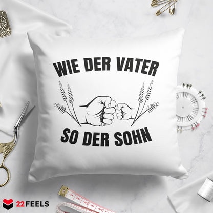 22Feels® Sohn Geschenk - Kissen mit Spruch (Weiss 40x40cm)-Kissen Weiss 40x40-22Feels