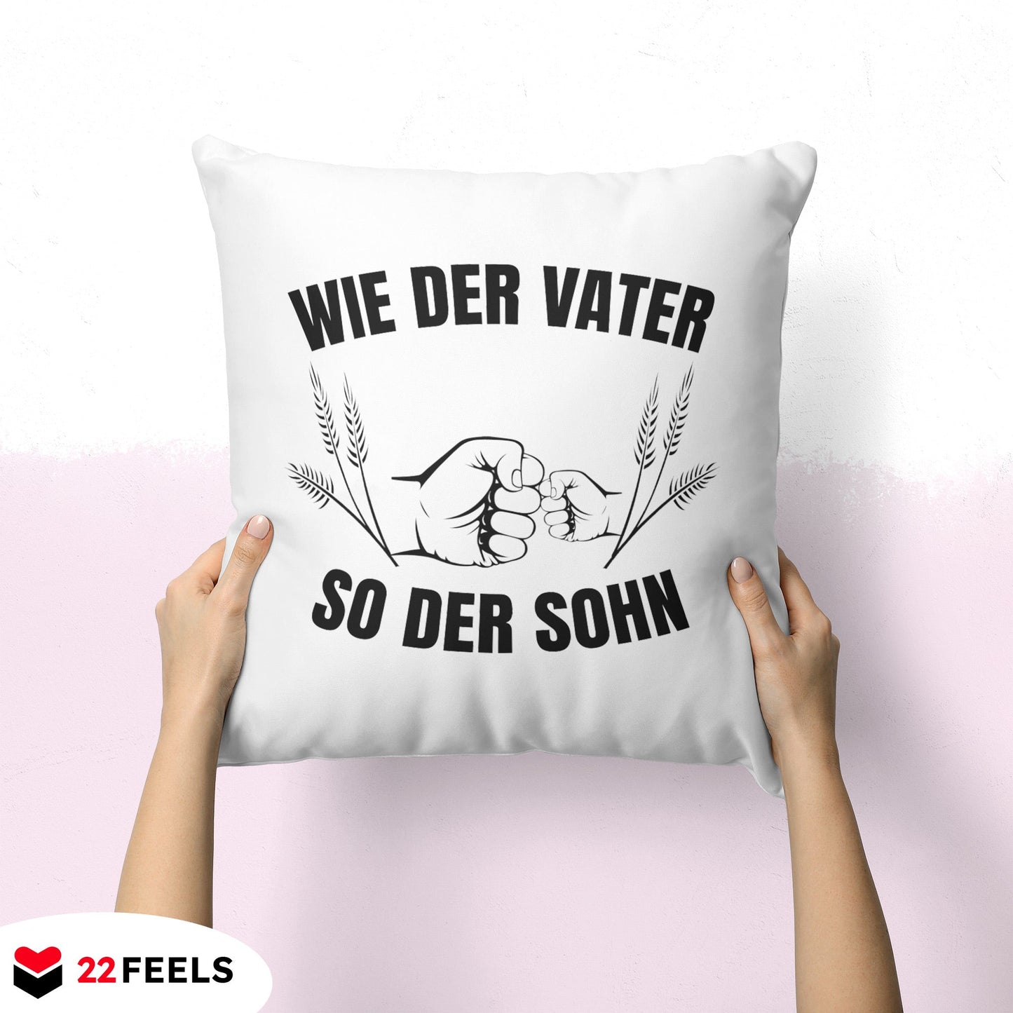 22Feels® Sohn Geschenk - Kissen mit Spruch (Weiss 40x40cm)-Kissen Weiss 40x40-22Feels