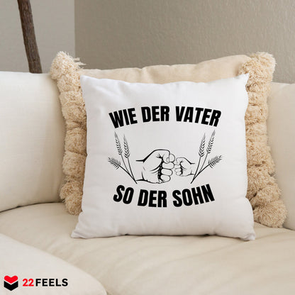 22Feels® Sohn Geschenk - Kissen mit Spruch (Weiss 40x40cm)-Kissen Weiss 40x40-22Feels