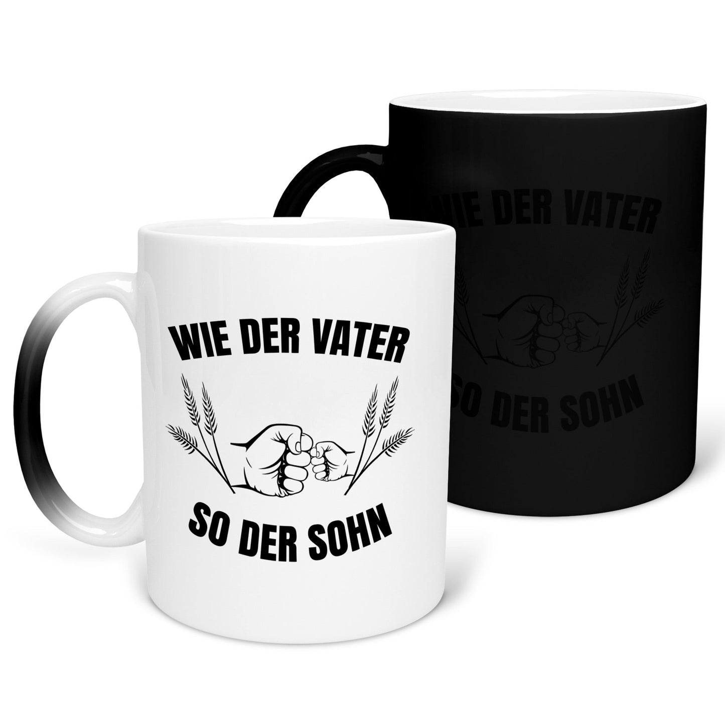 22Feels® Sohn Geschenk - Zaubertasse mit Spruch (Matt-Schwarz und Weiss, 320ml)-Farbwechsel Tasse Matt 320ml-22Feels