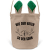 22Feels® Sohn Kinder Osterkorb mit Henkel Ostergeschenk Tragetasche Ostern Deko Osternest Körbchen Hasenohren (Beige/Grün)-Ostern Tragetasche-22Feels
