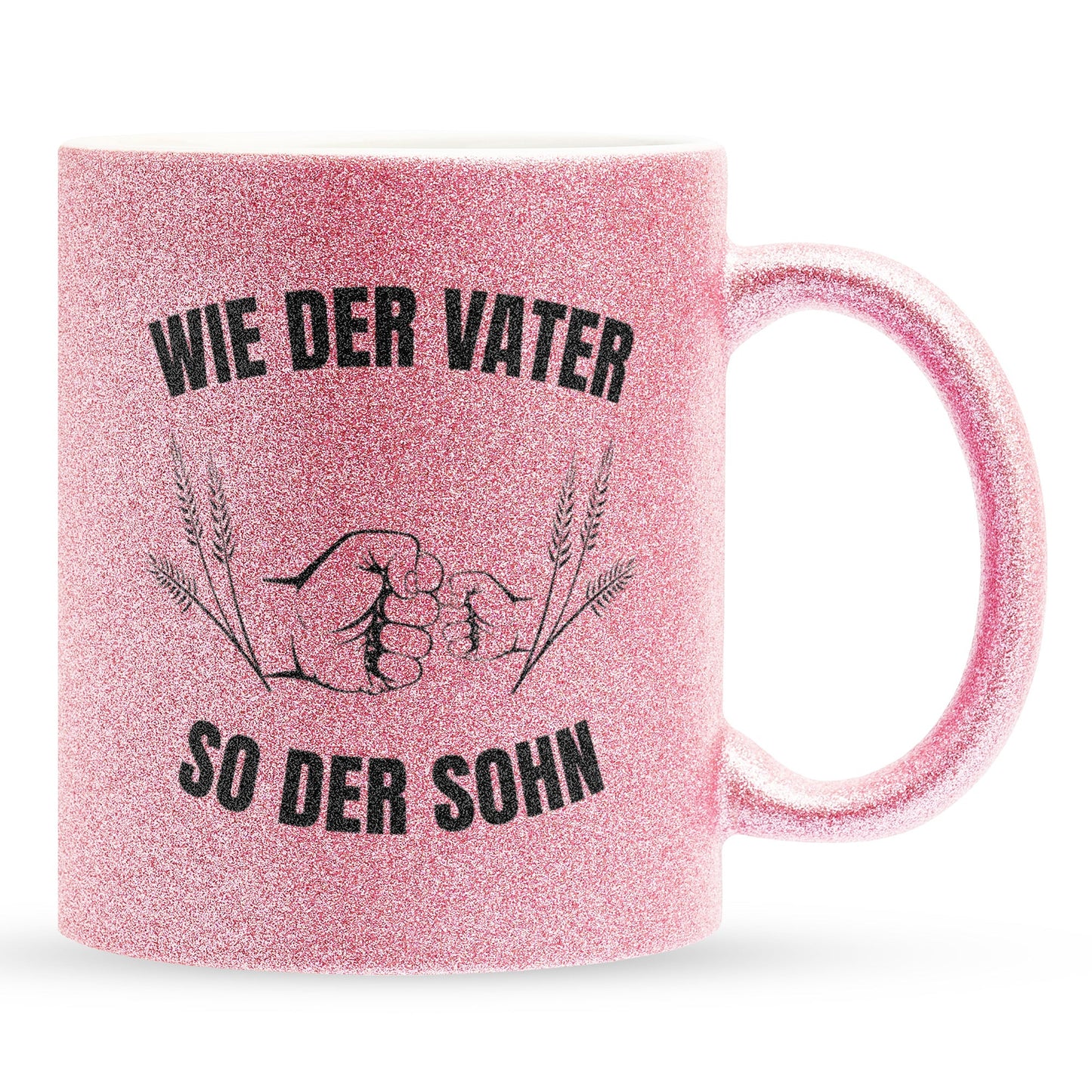 22Feels® Sohn Geschenk - Glitzertasse mit Spruch (Pink, 320ml)-Glitzertasse Pink 320ml-22Feels