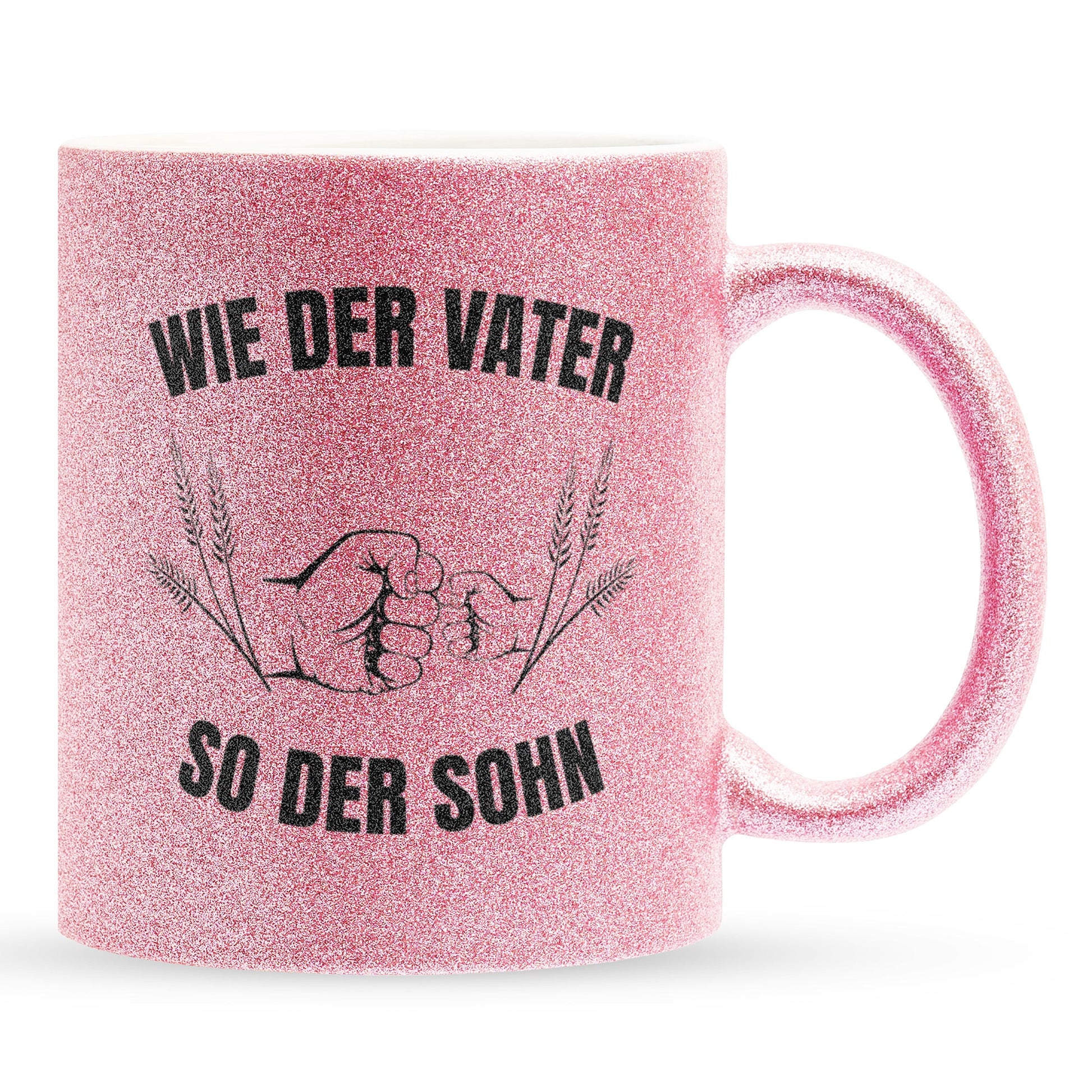 22Feels® Sohn Geschenk - Glitzertasse mit Spruch (Pink, 320ml)-Glitzertasse Pink 320ml-22Feels