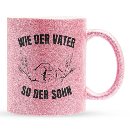 22Feels® Sohn Geschenk - Glitzertasse mit Spruch (Pink, 320ml)-Glitzertasse Pink 320ml-22Feels