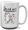 22Feels® Geschenk zur Verlobung - XL Tasse mit Spruch (Weiss, 440ml)-Weisse XL Tasse 440ml-22Feels