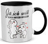 22Feels® Geschenk zur Verlobung - Tasse mit Spruch (Weiss-Schwarz, 320ml)-TwoTone Tasse Weiss-Schwarz 320ml-22Feels