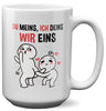 22Feels® Pärchen Geschenk zum Jahrestag, Hochzeitstag, Valentinstag etc. - XL Tasse mit Spruch (Weiss, 440ml)-Weisse XL Tasse 440ml-22Feels