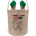 22Feels® Männer Frauen Osterkorb Ehefrau Ehemann Freund Freundin Ostern mit Henkel Ostergeschenk Tragetasche Ostern Deko Osternest Körbchen Hasenohren (Beige/Grün)-Ostern Tragetasche-22Feels