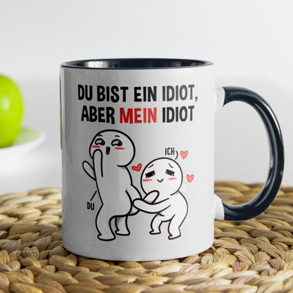 22Feels® Pärchen Geschenk zum Jahrestag, Hochzeitstag, Valentinstag etc. - Tasse mit Spruch (Weiss-Schwarz, 320ml)-TwoTone Tasse Weiss-Schwarz 320ml-22Feels