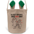 22Feels® Männer Frauen Osterkorb Ehefrau Ehemann Freund Freundin Ostern mit Henkel Ostergeschenk Tragetasche Ostern Deko Osternest Körbchen Hasenohren (Beige/Grün)-Ostern Tragetasche-22Feels