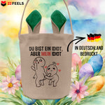 22Feels® Männer Frauen Osterkorb Ehefrau Ehemann Freund Freundin Ostern mit Henkel Ostergeschenk Tragetasche Ostern Deko Osternest Körbchen Hasenohren (Beige/Grün)-Ostern Tragetasche-22Feels