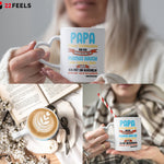 22Feels® Weihnachtsgeschenk für Werdende Väter - Du Wirst Papa Tasse mit Spruch: Dieses Weihnachten bin ich eingekuschelt (Herzhenkel, Weiss, 320ml)-Tasse Weiss Herzhenkel 320ml-22Feels