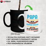 22Feels® Weihnachtsgeschenk für Werdende Väter - Du Wirst Papa Zaubertasse mit Spruch (Matt-Schwarz und Weiss, 320ml)-Farbwechsel Tasse Matt 320ml-22Feels