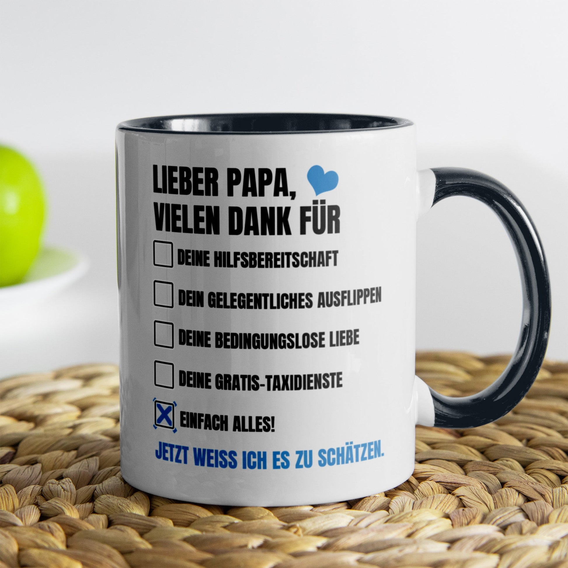 22Feels® Papa Geschenk - Tasse mit Spruch (Weiss-Schwarz, 320ml)-TwoTone Tasse Weiss-Schwarz 320ml-22Feels