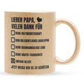 22Feels® Papa Geschenk - Glitzertasse mit Spruch (Gold, 320ml)-Glitzertasse Gold 325ml-22Feels