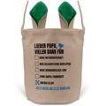 22Feels® Papa Osterkorb Vater mit Henkel Ostergeschenk Tragetasche Ostern Deko Osternest Körbchen Hasenohren (Beige/Grün)-Ostern Tragetasche-22Feels