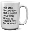22Feels® Geschenk für Grossen Bruder - XL Tasse mit Spruch (Weiss, 440ml)-Weisse XL Tasse 440ml-22Feels