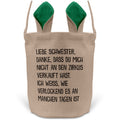 22Feels® Schwester Geschwister Osterkorb mit Henkel Ostergeschenk Tragetasche Ostern Deko Osternest Körbchen Hasenohren (Beige/Grün)-Ostern Tragetasche-22Feels