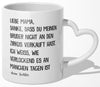 22Feels® Mama Geschenk von Tochter - Tasse mit Spruch: Zirkus 'Bruder' (Herzhenkel, Weiss, 320ml)-Tasse Weiss Herzhenkel 320ml-22Feels
