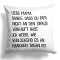 22Feels® Mama Geschenk - Kissen mit Spruch (Weiss 40x40cm)-Kissen Weiss 40x40-22Feels