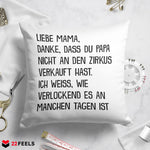 22Feels® Mama Geschenk - Kissen mit Spruch (Weiss 40x40cm)-Kissen Weiss 40x40-22Feels