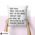 22Feels® Mama Geschenk - Kissen mit Spruch (Weiss 40x40cm)-Kissen Weiss 40x40-22Feels