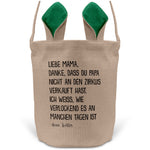 22Feels® Mama Osterkorb von Tochter Mutter mit Henkel Ostergeschenk Tragetasche Ostern Deko Osternest Körbchen Hasenohren (Beige/Grün)-Ostern Tragetasche-22Feels