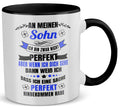 22Feels® Sohn Geschenk - Tasse mit Spruch (Weiss-Schwarz, 320ml)-TwoTone Tasse Weiss-Schwarz 320ml-22Feels