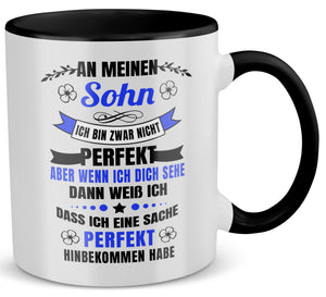 22Feels® Sohn Geschenk - Tasse mit Spruch (Weiss-Schwarz, 320ml)-TwoTone Tasse Weiss-Schwarz 320ml-22Feels